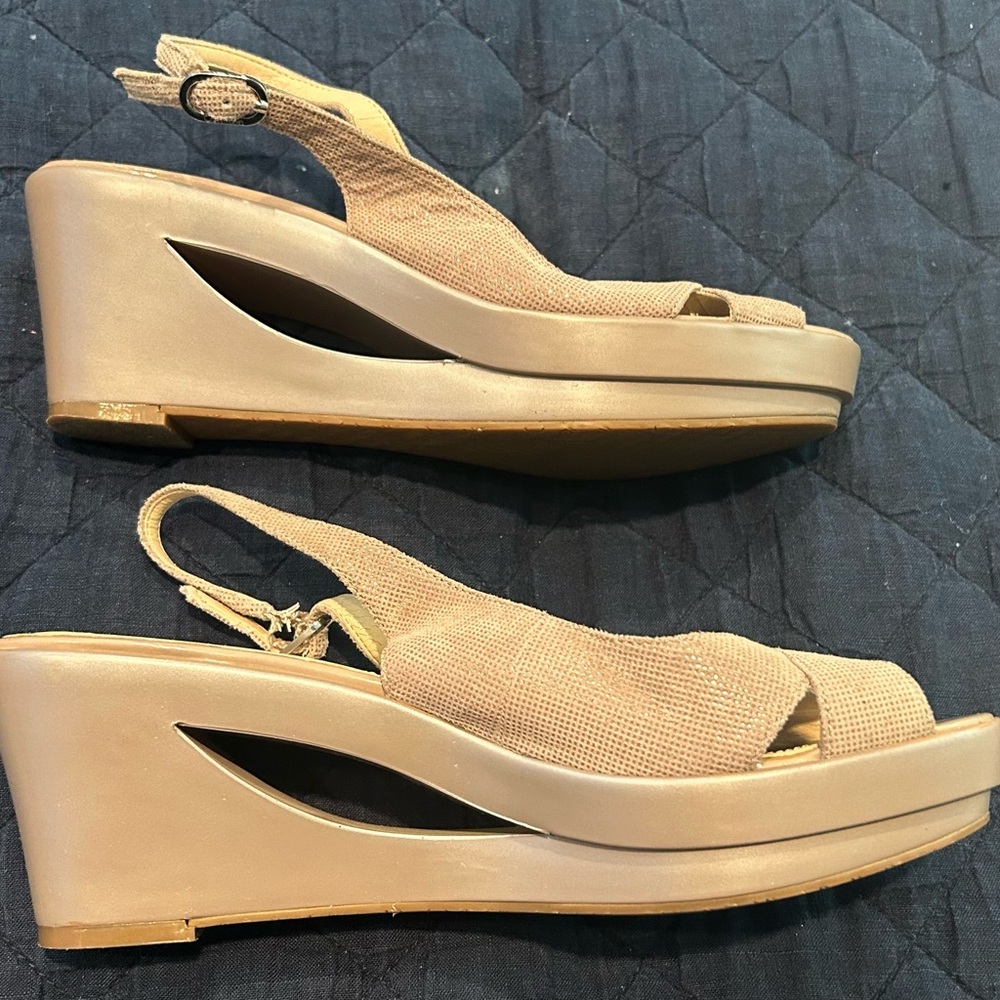 Calvin Klein Nude Platform Heels